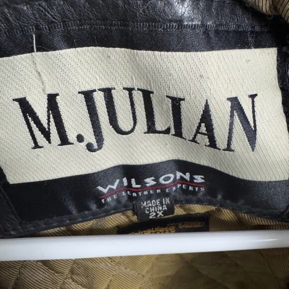 M. Julian Vintage Wilsons Leather Button Up Jacket US Unisex 2X - Picture 4 of 9